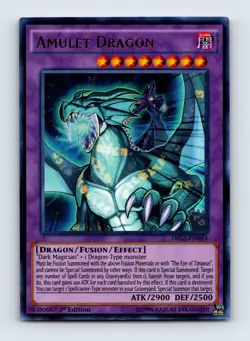 Amulet Dragon Secret Rare Dragons of Legend DRLG-EN003 NM/NM - Image 1