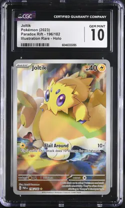 JOLTIK Paradox Rift Illustration Rare #196 CGC 10 Pokemon [Nostalgium] - Image 1