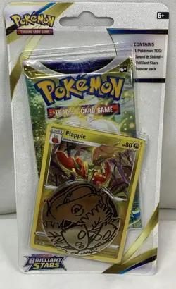 2022 Pokemon Hanging Blister Pack Sword & Shield BRILLIANT STARS Factory Sealed - Image 1