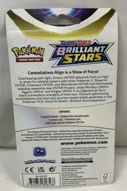 2022 Pokemon Hanging Blister Pack Sword & Shield BRILLIANT STARS Factory Sealed - Image 3