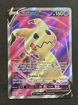 Mimikyu V Full Art 148/163 Swsh05: Battle Styles Hyper Rare Holo NM Pokemon TCG - Image 1