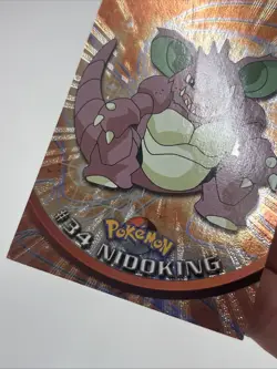 Nidoking #34 Textured Holo Foil, Vintage 1999 Topps Pokemon TV Animation Edition - Image 2