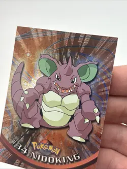 Nidoking #34 Textured Holo Foil, Vintage 1999 Topps Pokemon TV Animation Edition - Image 3