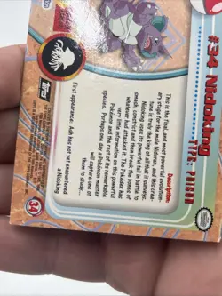Nidoking #34 Textured Holo Foil, Vintage 1999 Topps Pokemon TV Animation Edition - Image 5