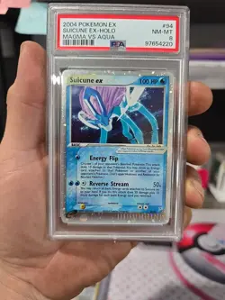 Pokemon Suicune EX 2004 EX Team Magma vs Aqua Card 94/95 Psa 8 - Image 1