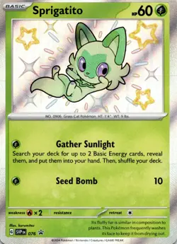 Sprigatito SV: Scarlet & Violet Promo Cards 076 Promo Holo Pokemon - Image 1