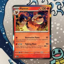 Flareon 136/165 Holo Rare Scarlet & Violet 151 Set Pokemon Card 2023 NM - Image 1