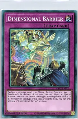 Dimensional Barrier (Secret Rare) RA01-EN072 - Yu Gi Oh Card - NM - Image 1