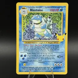 Blastoise 2/102 Celebrations Textured Holo Pokemon Card Near Mint Condition - Image 1