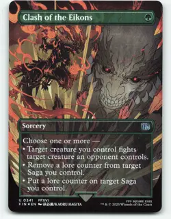 Clash of the Eikons (Borderless) Final Fantasy Foil MTG 0341 - Image 1