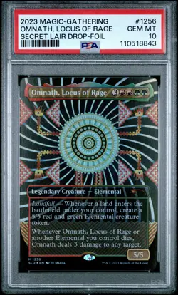 2023 MTG SECRET LAIR DROP FOIL #1256 OMNATH, LOCUS OF RAGE PSA 10 - Image 1
