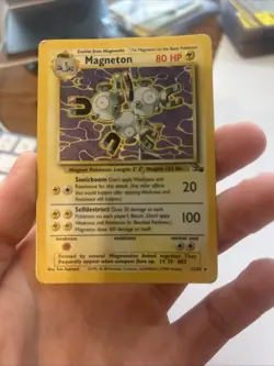 Pokemon TCG Magneton Fossil Holo Card 11/62 Unlimited Rare - Image 3