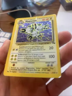 Pokemon TCG Magneton Fossil Holo Card 11/62 Unlimited Rare - Image 4