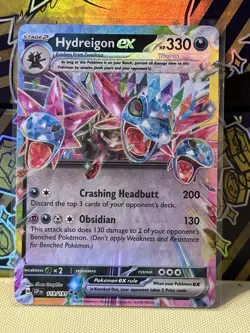 POKEMON - HYDREIGON EX 119/191 DOUBLE RARE HOLO SCARLET & VIOLET SURGING SPARKS - Image 1