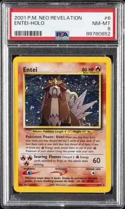 2001 POKEMON NEO REVELATION #6 ENTEI-HOLO PSA 8 - Image 1
