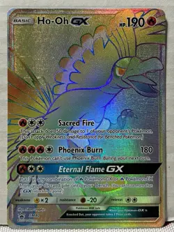 2017 Pokemon TGC Holographic Full Art Black Star Promo. Ho-Oh GX #SM 80 Mint. - Image 1