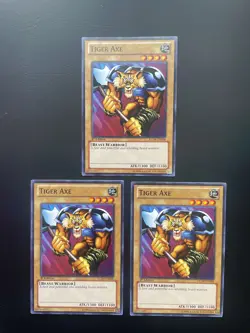 Yugioh Tiger Axe LCJW-EN008 Common 1st Edition NM/LP X3 - Image 1