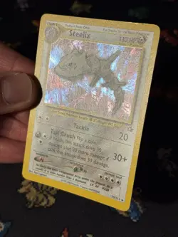 Pokemon Cards Steelix 15/111 Holo Rare Neo Genesis UNLIMITED WOTC - (NM-) *SWIRL - Image 4