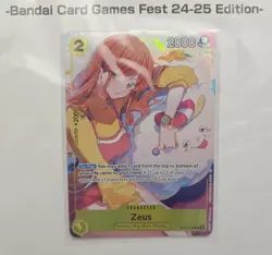One Piece Official Playmat/Promo Nami & Zeus Bandai Card Games Fest24-25 ENGLISH - Image 2