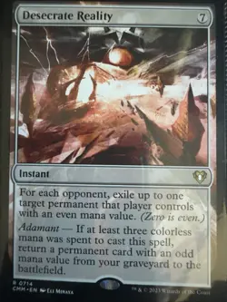 1x MTG Desecrate Reality - Commander Masters (CMM) #714 - Magic the Gathering - Image 1