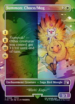 Summon: Choco/Mog (Borderless) FINAL FANTASY (FIN) NM MTG Foil - Image 1
