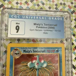 CGC 9 Mistys Tentacruel 2000 Pokemon TCG Gym Heroes WOTC Holo PSA - Image 2