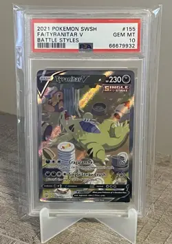 Tyranitar v Alt Art PSA 10 Pokemon Battle Styles - Image 1