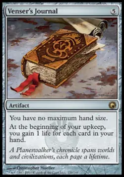 Venser's Journal - Medium Play MTG Scars of Mirrodin - Image 1