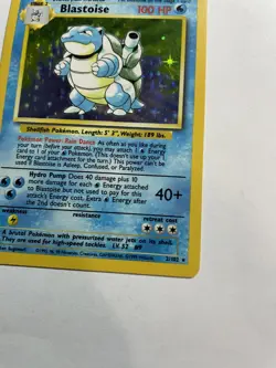 Pokemon TCG Blastoise Holo Unlimited Holo Card 2/102 Base Set MP WOTC 1999 - Image 4