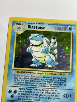 Pokemon TCG Blastoise Holo Unlimited Holo Card 2/102 Base Set MP WOTC 1999 - Image 5
