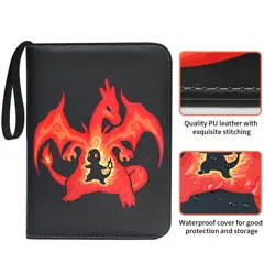 9-Pocket Card Binder Holder Fits 900 Cards, Card Book Collector Album Folder - Image 2