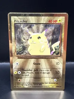 Pokemon TCG Celebrations Pikachu Gold Metal Card 58/102 25th Anniversary A - Image 1