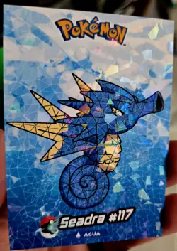 2025 POKEMON STAINED GLASS Crystal Cards Horsea And Seadra - Image 2