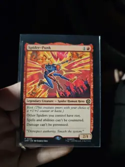 MTG SPM Spider-Punk Marvel's Spider-Man R 0092 PACK FRESH Card - Image 1