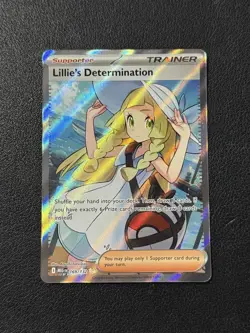 Lillie’s Determination Full Art Trainer Card 169/132 Mega Evolution NM/M - Image 1