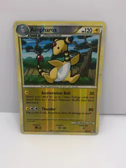 Ampharos 2011 Pokemon HGSS Call Of Legends Reverse Holo Rare #23 HP (HEAVY PLAY) - Image 1