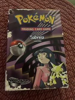 Pokemon TCG Sabrina Theme Deck CIB Other Than Missing Coin Authentic 1999 - Image 1