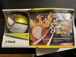Pokemon TCG Fall 2021 Collectors Chest Tin Lunchbox + Level Ball 8 Booster Packs - Image 1