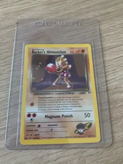 Rocket's Hitmonchan 11/132 Gym Heroes Pokemon Card TCG Holo Rare - Image 1