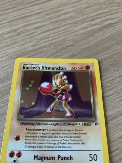 Rocket's Hitmonchan 11/132 Gym Heroes Pokemon Card TCG Holo Rare - Image 5