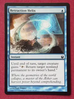 Magic The Gathering BORN OF THE GODS RETRACTION HELIX blue card MTG - Image 1
