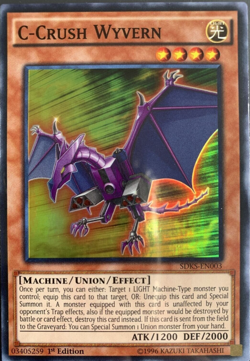 C-Crush Wyvern | SDKS-EN003 | Super Rare | 1st Edition YuGiOh TCG Card - Image 1