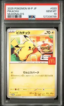 PSA 10 Pikachu 020/M-P McDonald's Happy Set Promo 2025 Pokemon Card Japanese - Image 1