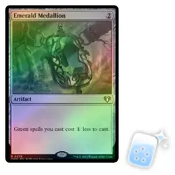 FOIL EMERALD MEDALLION Commander Masters Magic MTG MINT CARD - Image 1