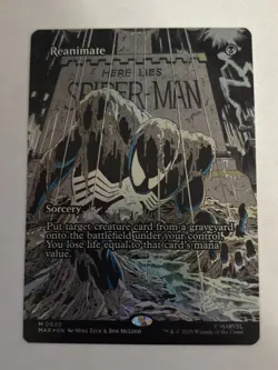 MTG Marvel Spiderman REANIMATE Mythic Borderless FOIL Card M0020 - Image 2