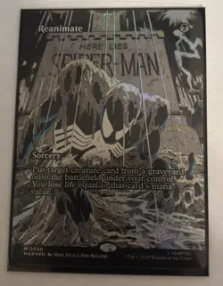 MTG Marvel Spiderman REANIMATE Mythic Borderless FOIL Card M0020 - Image 4