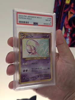 2001 POKEMON JAPANESE NEO 4 #196 DARK ESPEON-HOLO PSA 8 - Image 2