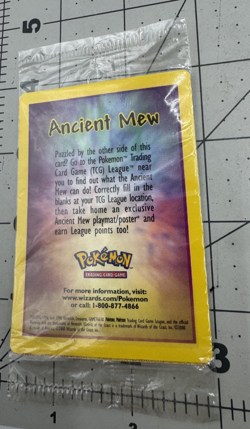 Ancient Mew Promo Card Sealed in protective sleeve Pokemon Movie 2000 Holo TCG - Image 1