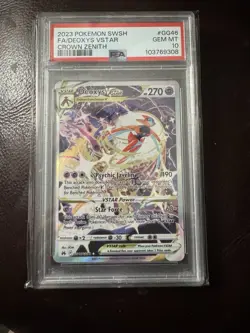 Deoxys VSTAR Crown Zenith Galarian Gallery Holo Card GG46/GG70 PSA 10 - Image 2