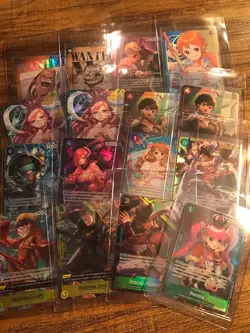 One Piece TCG Lot. 16 NM Card Bundle. - Image 1